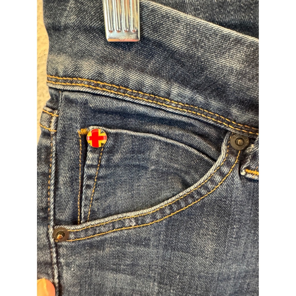 Hudson Jeans Womens Dark Wash Double Button Flap Pocket Straight Leg Denim USA - Picture 5 of 12